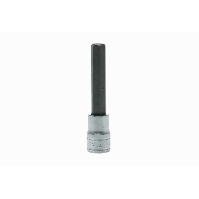 Socket 1/2 inch dr Long 12mm Hex Bit - M122512-C