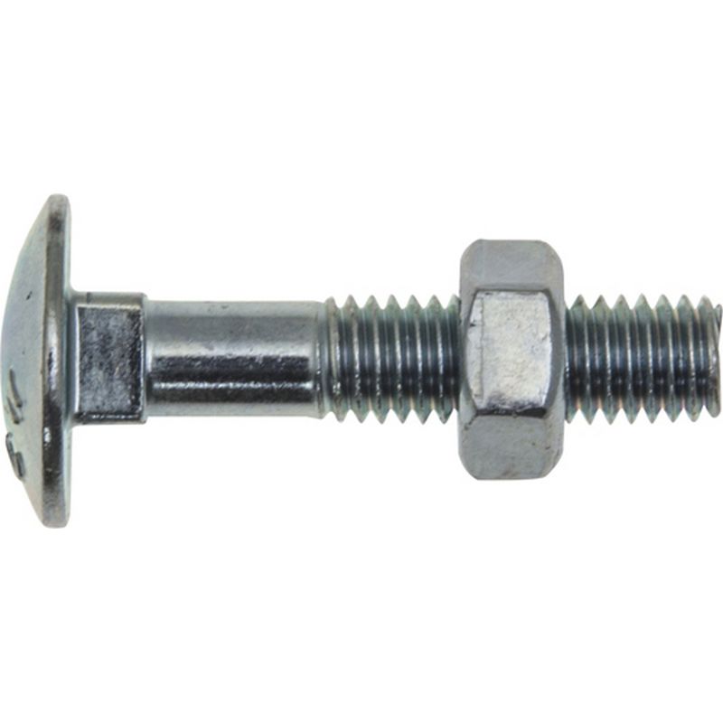 Coach Bolts with Steel Nuts, Cup Square Head  Metric HCB1