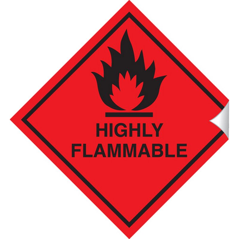 Highly Flammable   100 x 100 mm SSA240