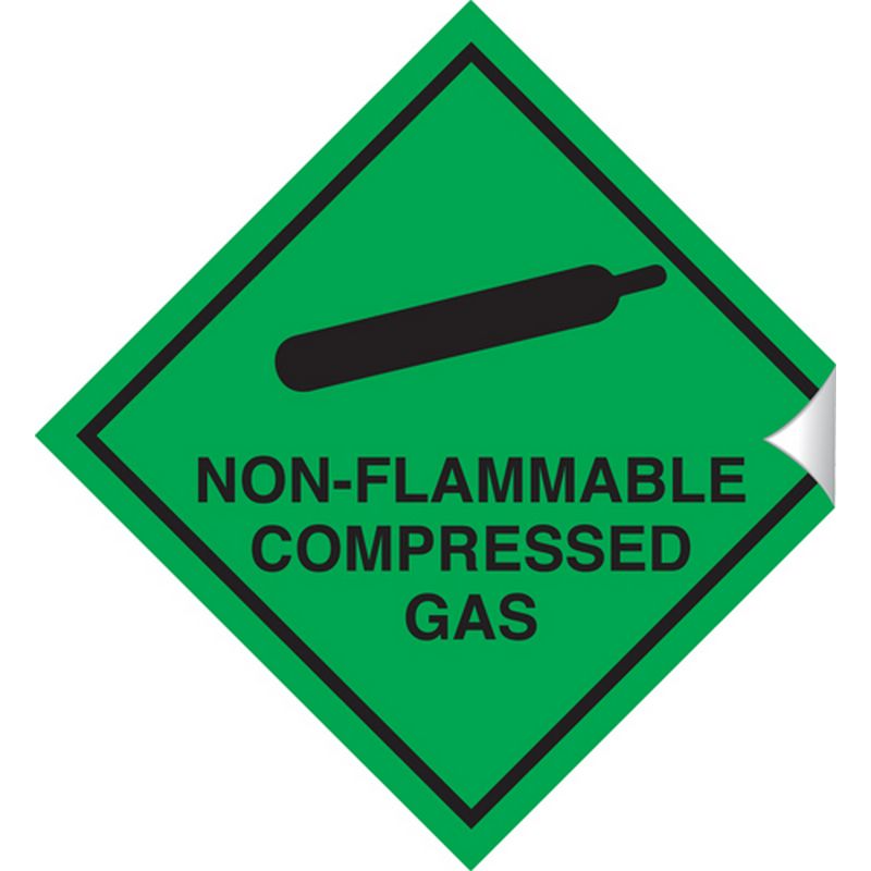 Non Flammable Compressed Gas   100 x 100 mm SSA243