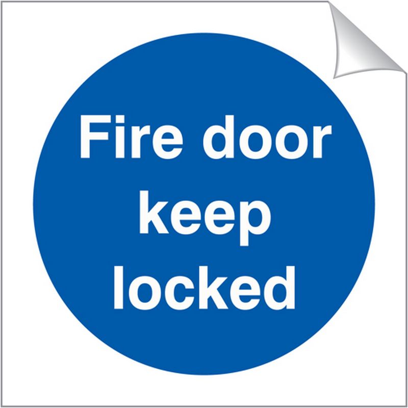 Fire Door Keep Locked   120 x 120 mm SSA255