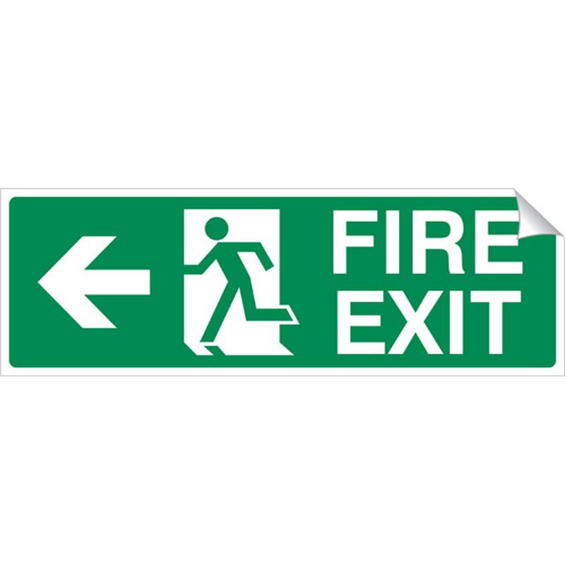 Left Arrow   Fire Exit   360 x 120 mm SSA267