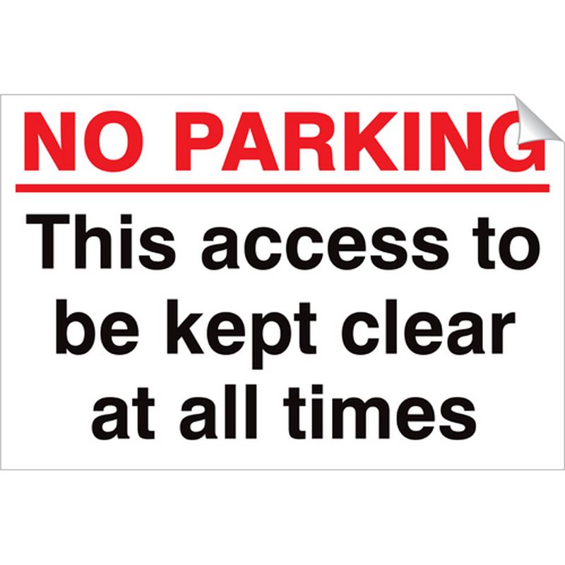 No Parking This Access To Be Kept Clear   360 x 240 mm SSA306