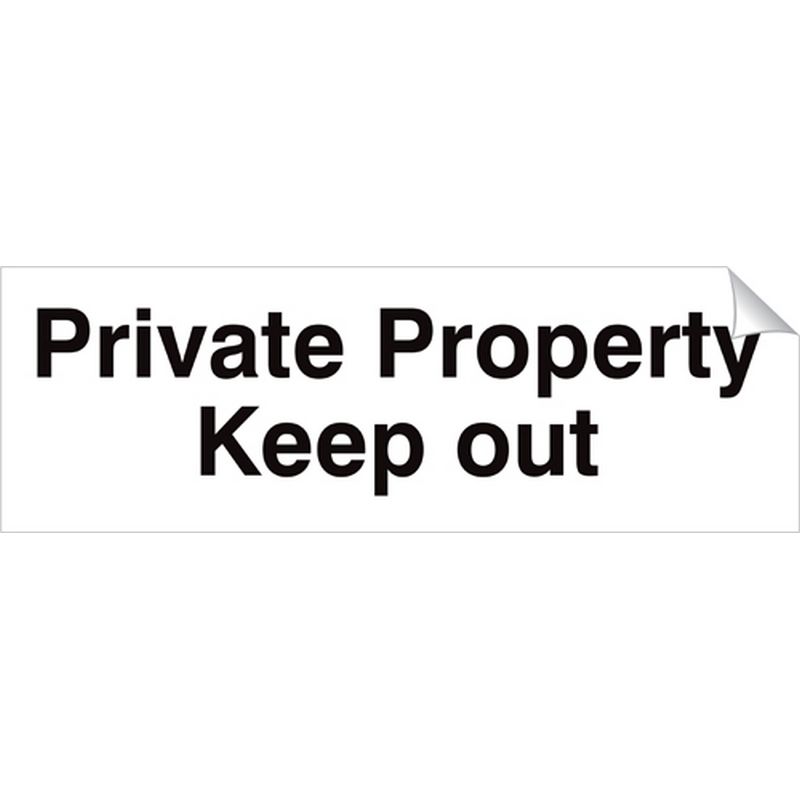 Private Property Keep Out   360 x 120 mm SSA312