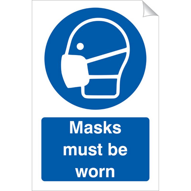 Masks Must Be Worn   240 x 360 mm SSA404