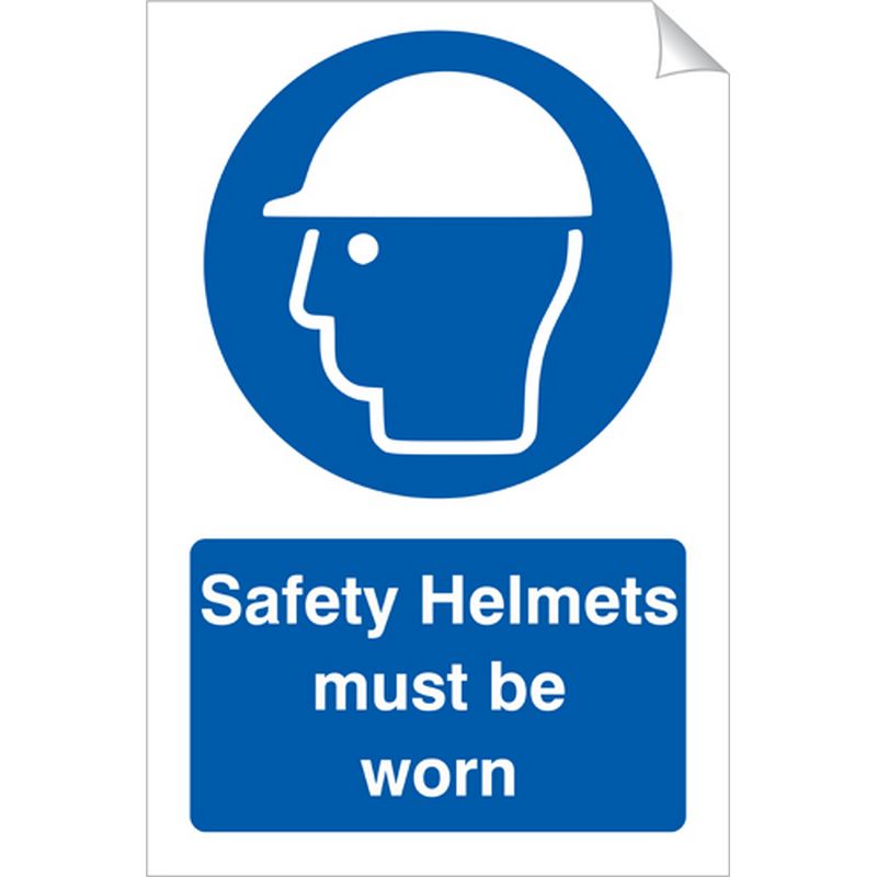 Safety Helmets Must Be Worn   240 x 360 mm SSA408