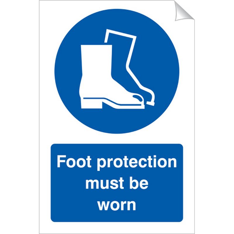 Foot Protection Must Be Worn   240 x 360 mm SSA412