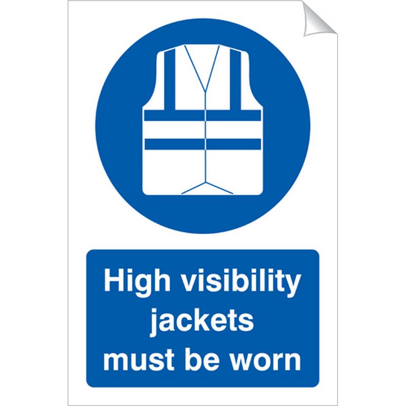 High Visibility Jackets Must Be Worn   240 x 360 mm SSA422