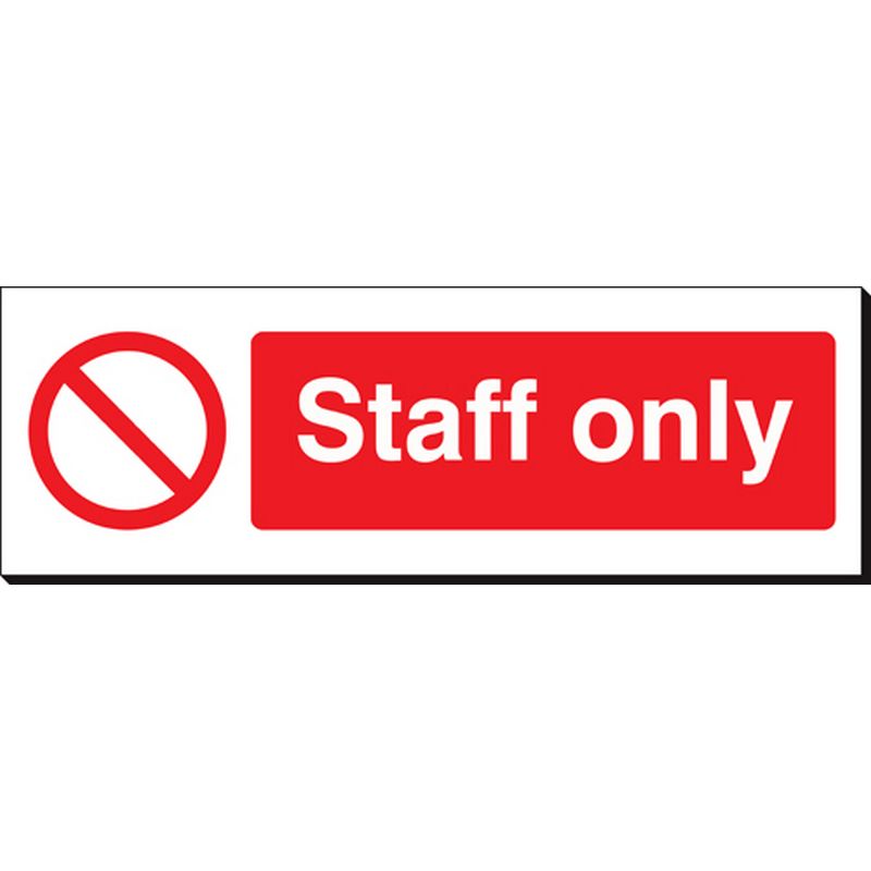 Staff Only   360 x 120 mm SSB108