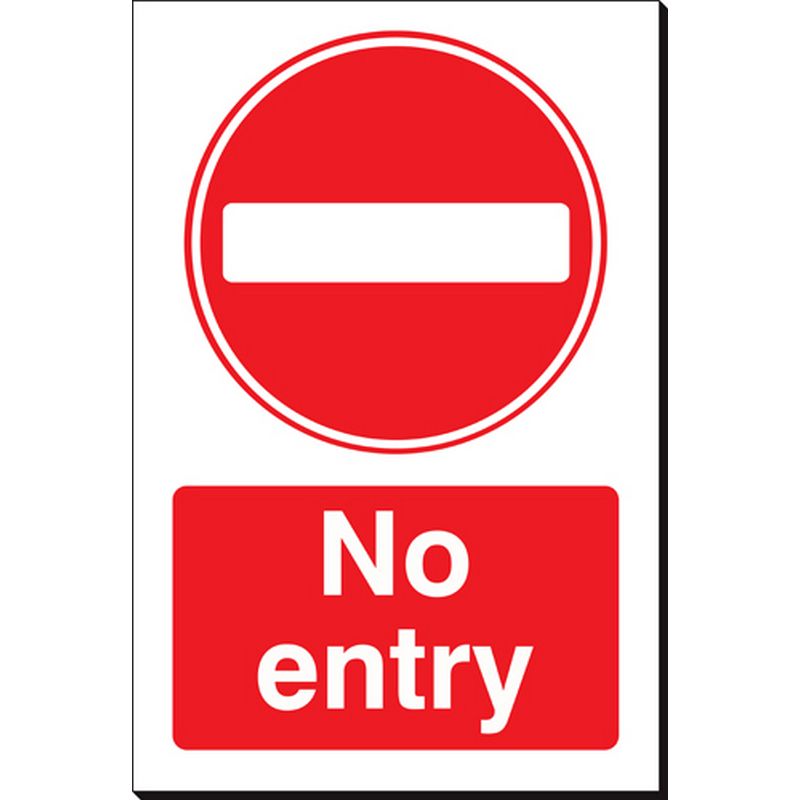 No Entry   240 x 360 mm SSB122