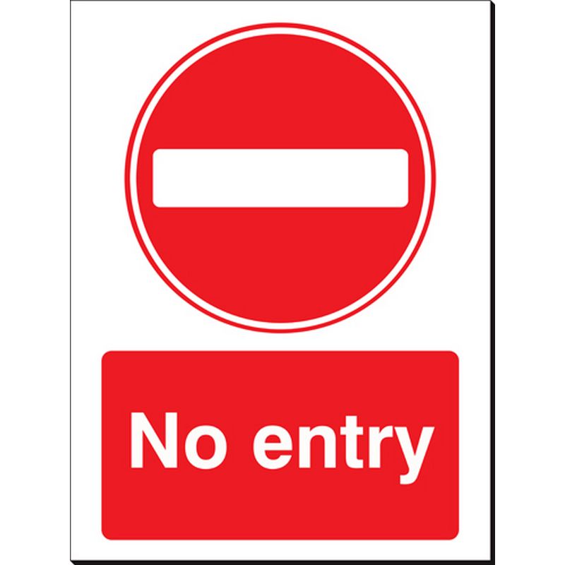 No Entry   350 x 480 mm SSB138