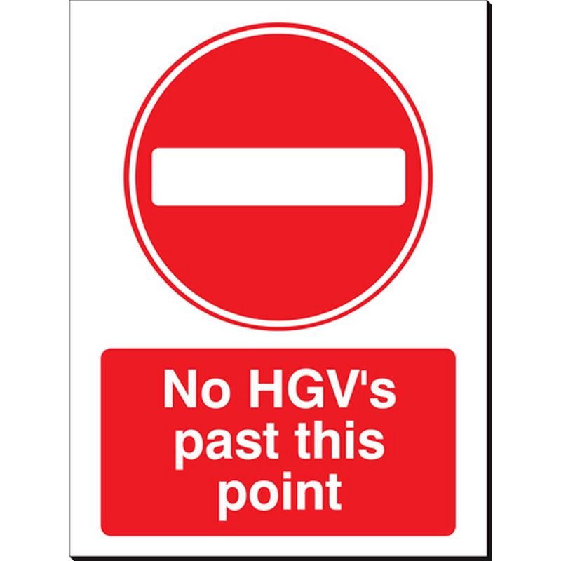 No HGV's Past This Point   350 x 480 mm SSB140