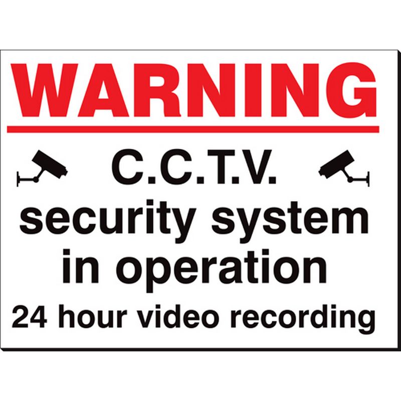 Warning CCTV Security System   480 x 350 mm SSB247