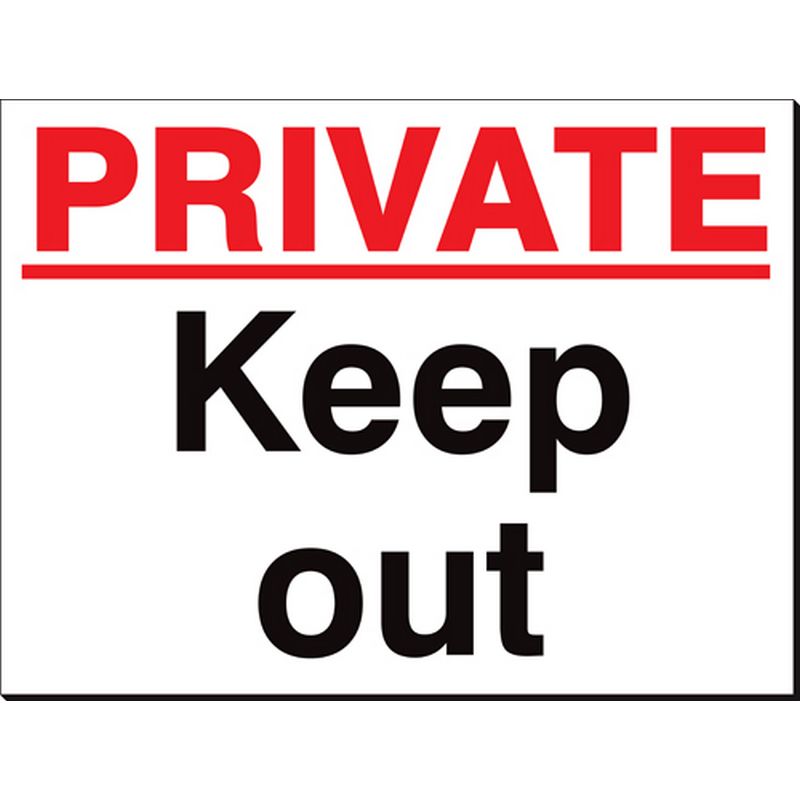 Private Keep Out   480 x 350 mm SSB248