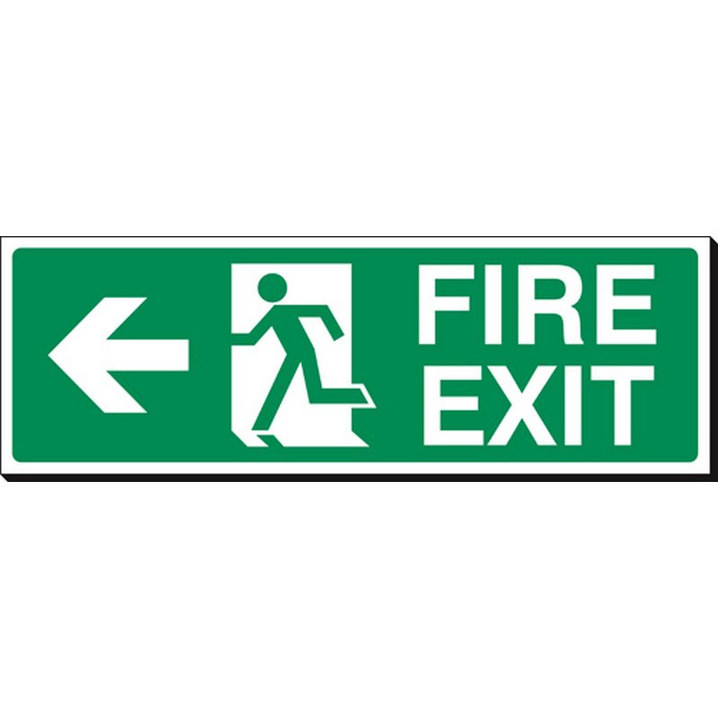 Left Arrow   Fire Exit   360 x 120 mm SSB266