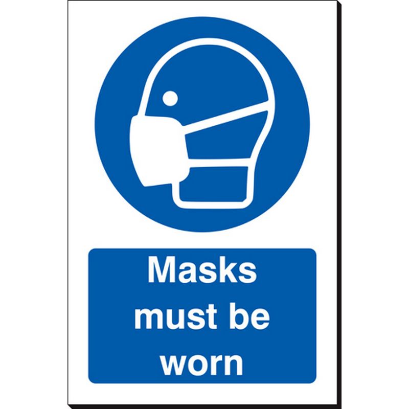 Masks Must Be Worn   240 x 360 mm SSB403