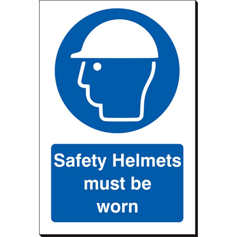 Safety Helmets Must Be Worn   240 x 360 mm SSB407