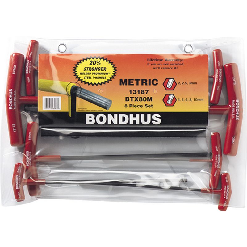 BONDHUS Balldriver/Hex T Handles   Metric Set TL349