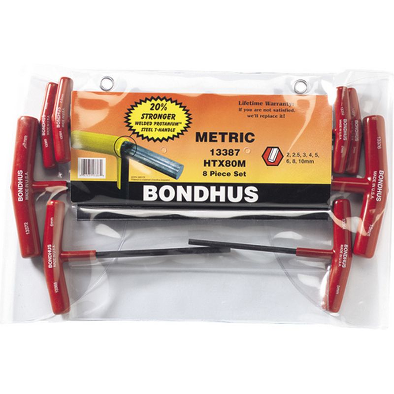 BONDHUS Hex T Handles   Metric Set TL350