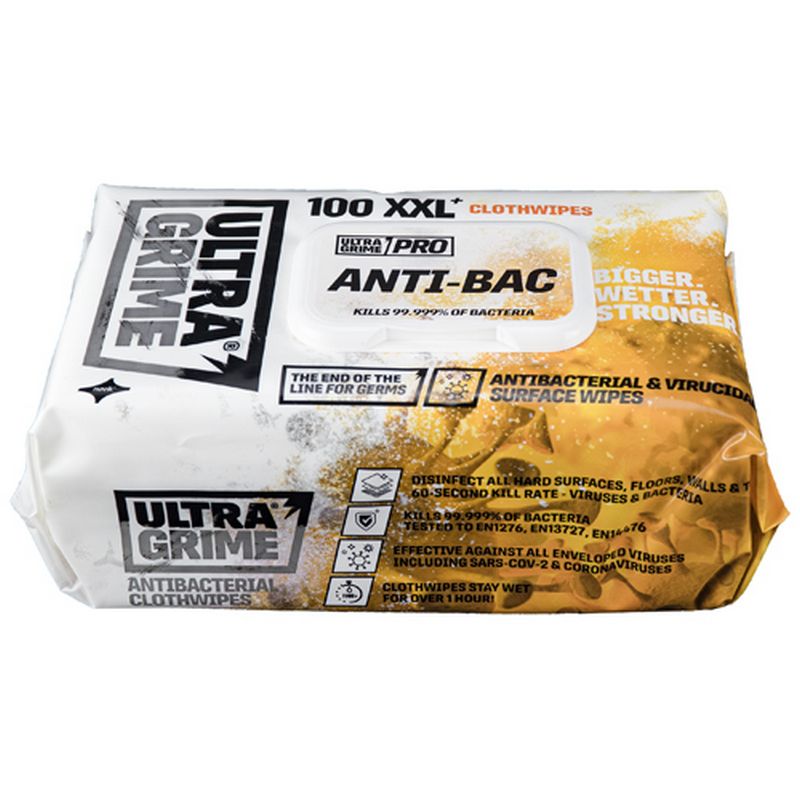 ULTRAGRIME PRO 'Anti Bac' Clothwipes VC126